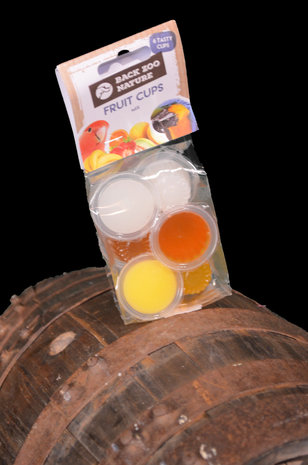 Fruit cups gemengd 6 stuks met houder